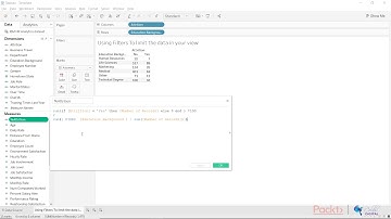 Data Visualization with Tableau 2019.x in Practice :Use Filters to Limit Data in View| packtpub.com