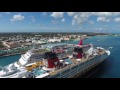 Amazing 4k Drone-flight above Allure of the Seas - Bahamas cruise