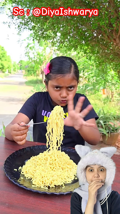 The noodles are floating⁉️ DiyaIshwarya