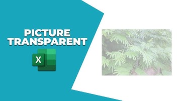 How to make picture transparent in excel 2016