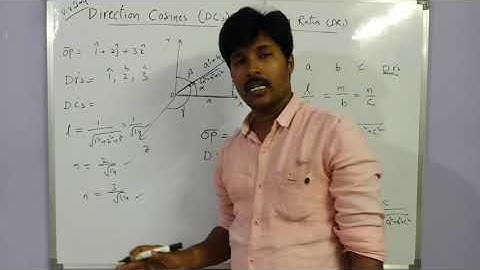 DIRECTION COSINES AND DIRECTION RATIOS - 3D GEOMETRY - INTER IB MATHS - CLEAR EXPLANATION