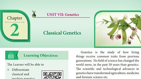 2.Cassical Genetics (book back answers)/12th std Bio-botany/