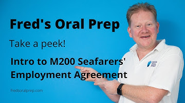 Online Master 200 oral prep course, sample content "M200 Seafarer Employment Agreement"