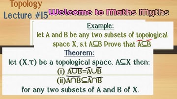 Topology | Important Theorem | Topological space | closure of a set | BS( h),B.sc,M.sc Maths