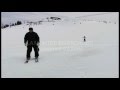 Cours de ski débutant.monter en escalier