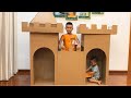 DIY | How to make a Cardboard Castle | How To Make a Beautiful Cardboard House | Papa & Baby MV