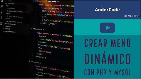 Crear Menú Dinámico con PHP, MySQL y MVC
