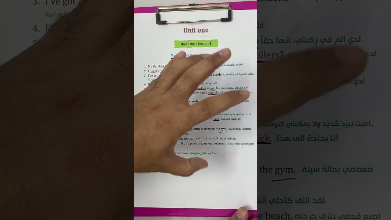 انجليزي السادس اعدادي | اليونت الاول | الدرس الاول