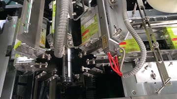 Tea box cellophane wrapping machine with automatic feeding system