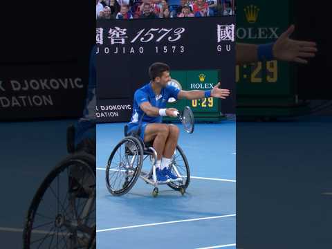 Novak Djokovic plays WHEELCHAIR tennis 🔥