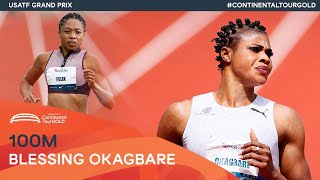 Blessing Okagbare blasts to 10.97 in Eugene | USATF Grand Prix Continental Tour Gold