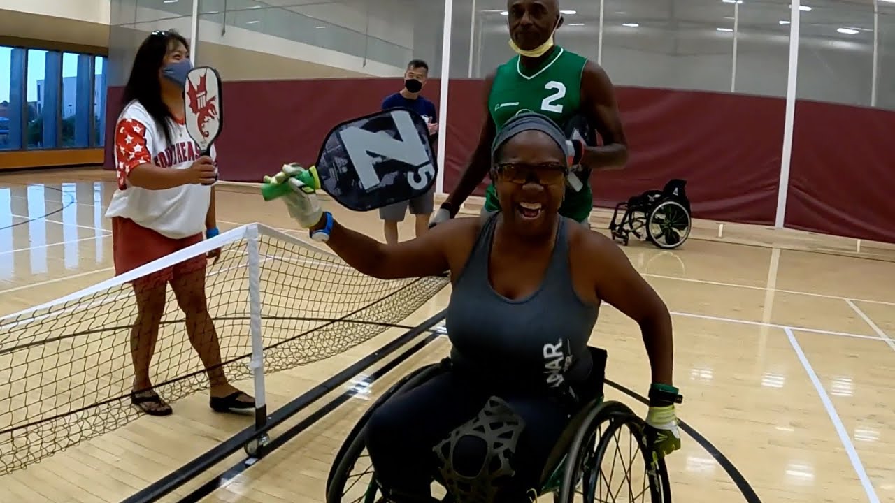 Pickleball A Exhibition Adaptive Sport at the 2022 National Veterans Wheelchair Games YouTube