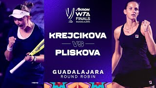 Barbora Krejcikova vs. Karolina Pliskova | 2021 WTA Finals Round Robin | WTA Match Highlights