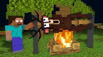 Herobrine in 99 Nights in the Forest - Minecraft Animation