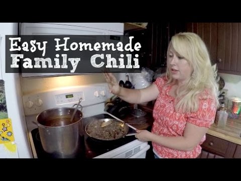 easy homemade chili recipe crock pot Large Family Cooking | Easy Homemade Chili Recipe