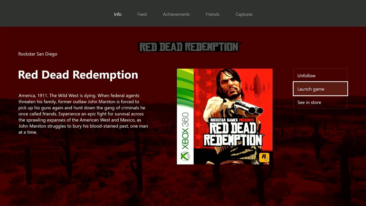 red dead redemption 1 xbox store