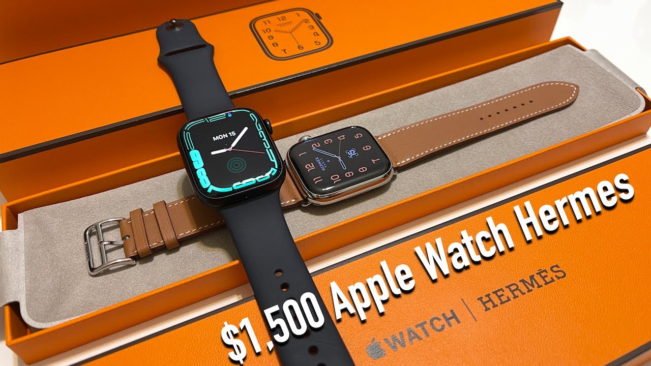 Apple Watch Hermes Series 9 45mm With Orange Sports Band