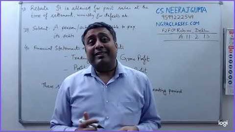 Accounts 11.2.13 Rebate, Solvent, Financial Statements |  CS Neeraj Gupta | www.ngpaclasses.com