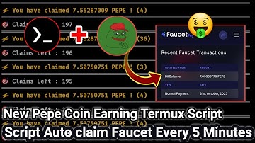 Nuyul Script Pepe Coin Earning Auto Claim Via Termux 2025 - Auto Claim Faucet & Bypass Captcha💯%