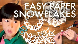 HOW TO MAKE PAPER SNOWFLAKES : Adventuring Family of 11 HOW TO MAKE PAPER SNOWFLAKES : Adventuring Family of 11
