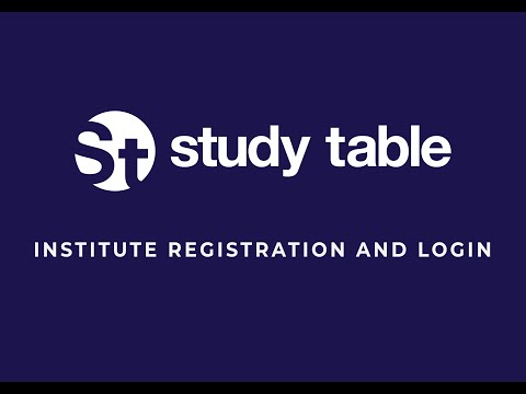 Institute Registration and Login | Demonstration for Institutes | Study Table