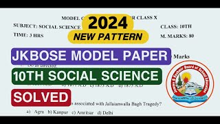 jkbose 10th class 2024 model papers |social science |new pattern| jkbose class 10th model paper 2024 screenshot 4