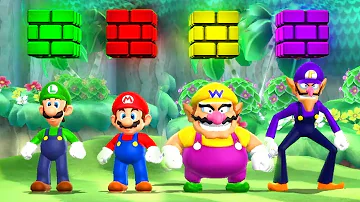 Mario Party 9 MiniGames - Mario vs Luigi vs Wario vs Waluigi (Master Cpu)