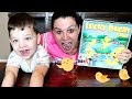 Caleb and mommy play lucky ducks family fun game for kids