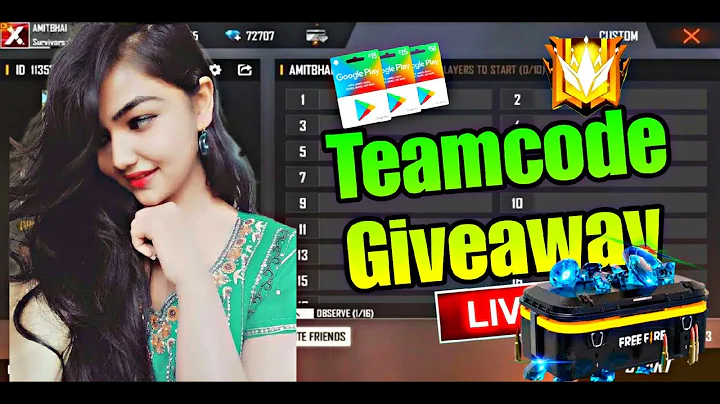 FREE FIRE LIVE CUSTOM ROOM GIVEAWAY | FF LIVE TEAM CODE GIVEAWAY | FF LIVE GIVEAWAY DJ ALOK |FF LIVE