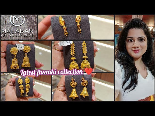 Top 195+ gold jhumka earrings malabar latest