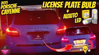 How to: Porsche Cayenne License Plate Bulb Replace Change DIY w @AUXITOLED  Bulbs T10 W5W #auxito