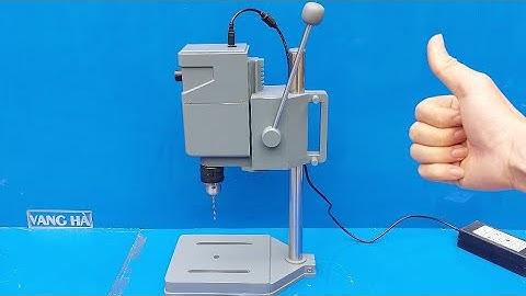 Homemade mini bench drill from pvc plastic