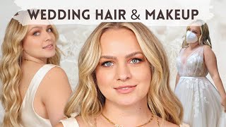 Wedding Hair and Makeup  Get Ready to Try on Wedding Dresses with me!!  KayleyMelissa