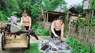 Genius girl Repairs heavily damaged motorbikes and lawn mowers like new repair girl