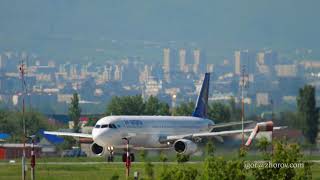 Air Astana Airbus A321 taking off