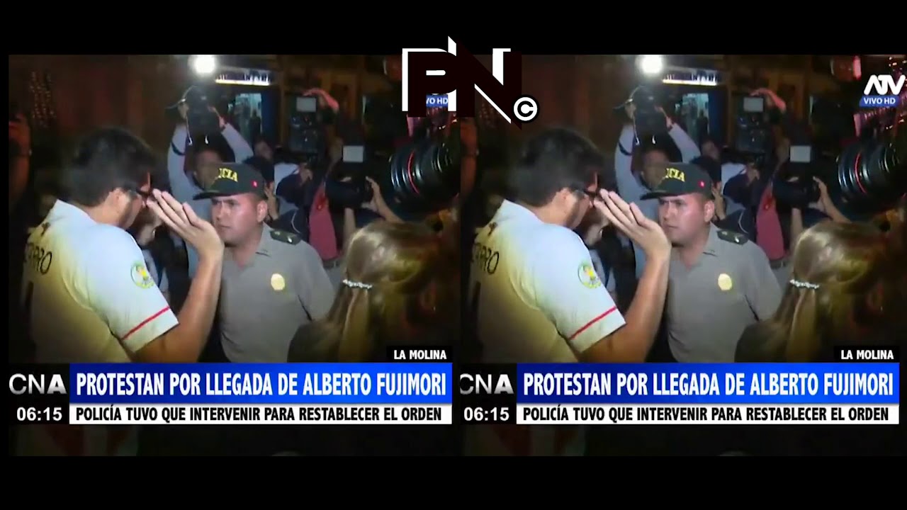 Vecinos de La Molina protestan por llegada de Alberto Fujimori - YouTube