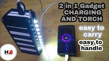 #gadget #powerbank #torch #diy How to make a 2 IN 1 GADGET | MOBILE CHARGING AND TORCH | HB PROJECTS