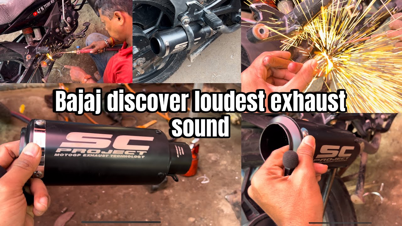 Discover bike loudest exhaust sc project loudest exhaust bajaj