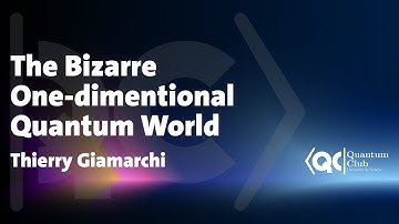 The Bizarre one-dimensional quantum world. Thierry Giamarchi