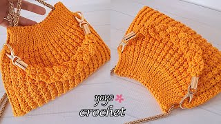 كروشيه شنطة رائعة بتصميم جديد !! سهلة للمبتدئين -  WOW Crochet a beautiful bag