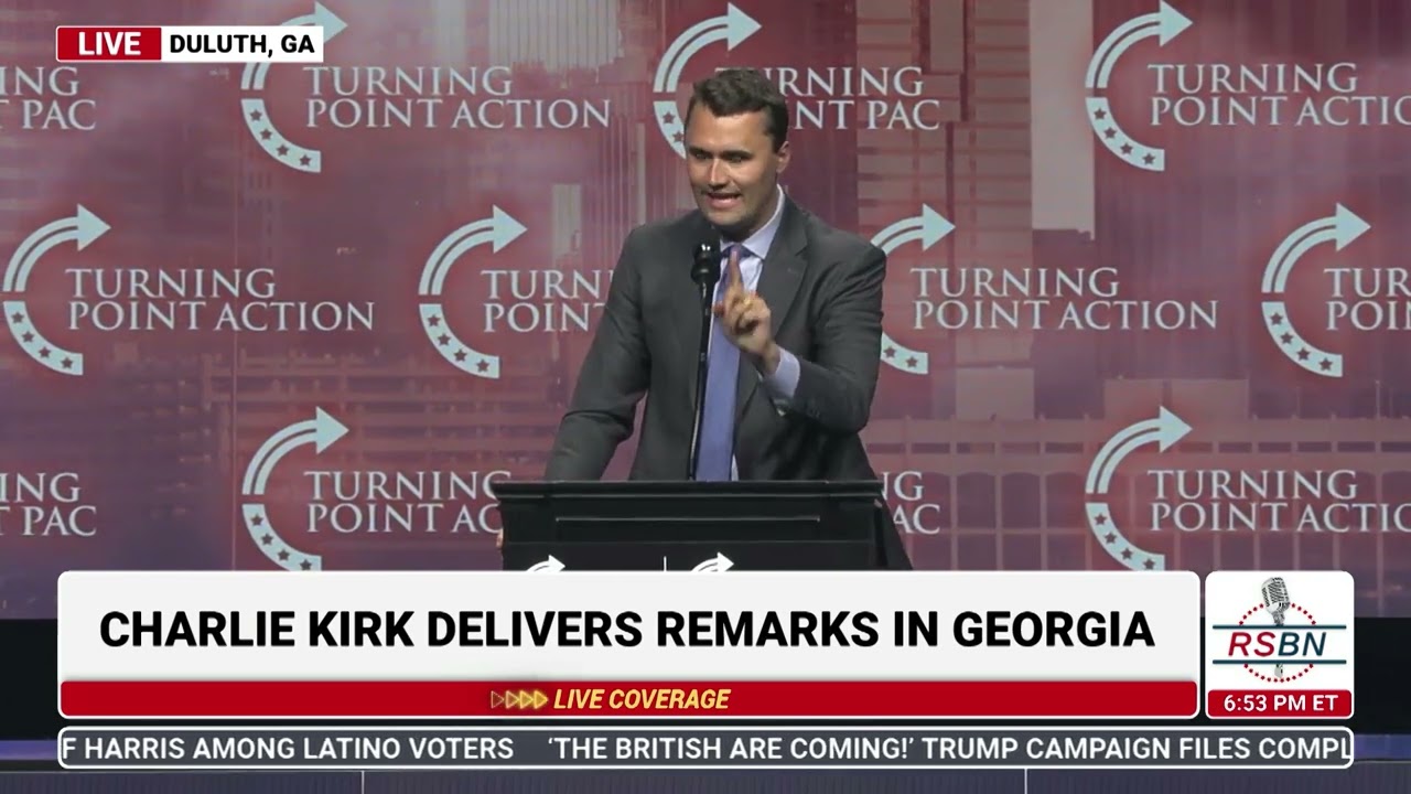 FULL SPEECH: Charlie Kirk Delivers Remarks at Turning Point Rally in Duluth, GA - 10/23/24