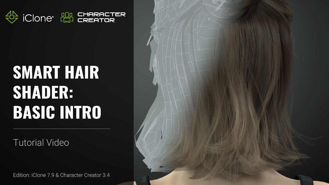 ⁣iClone 7.9 & CC 3.4 Tutorial - Smart Hair Shader Part 1: Basic Parameters & Base Color