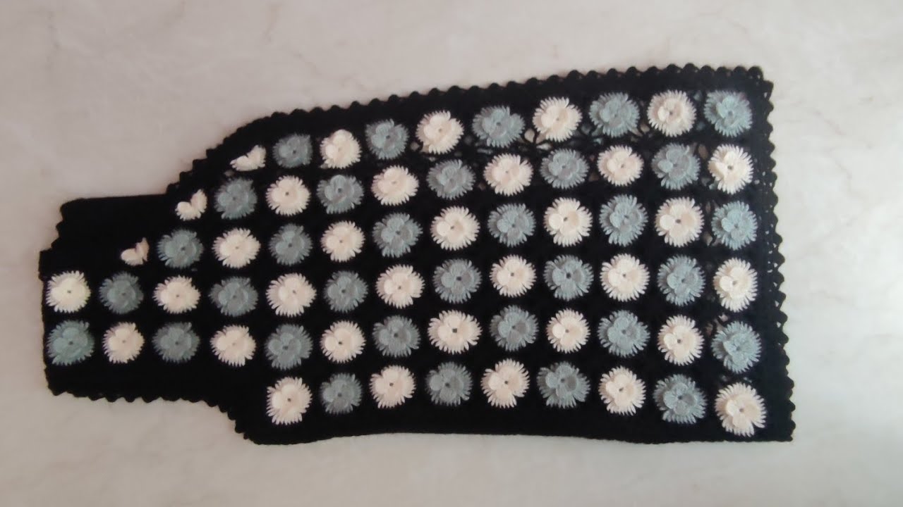 TIĞ İŞİ MOTİFLİ YELEK-SAĞ YAKA VE KOL KESİMİ-DETAYLI ANLATIM-#bölüm4