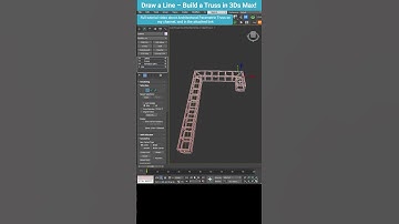 Draw a Line – Build a Truss in 3Ds Max! #shorts  #3dsmax #3dmodeling #truss
