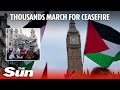 Armed Forces on standby as tens of thousands march for Palestine in London