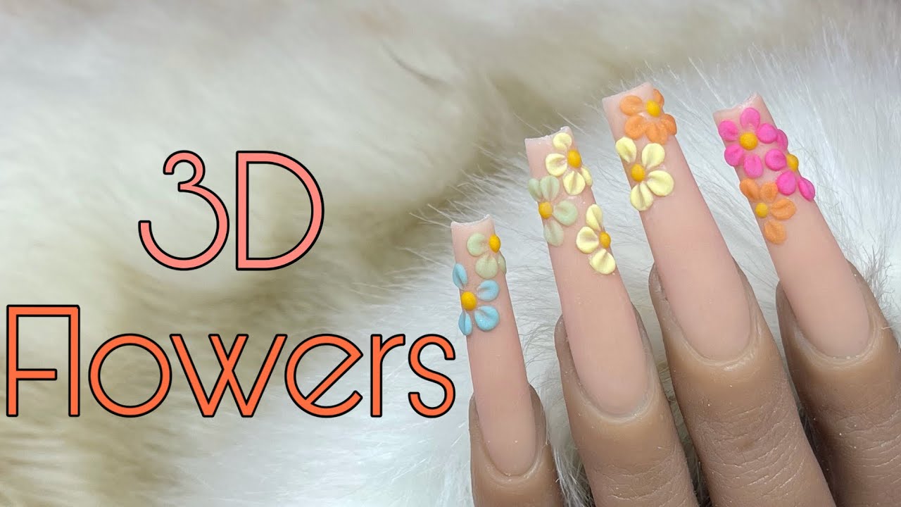 Beginner Nail Tech: Acrylic 3D Flower Nail Art Tutorial 