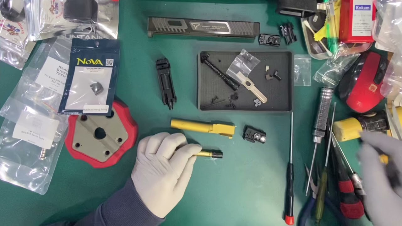 [건탱크] 마루이 글록19 GBB용 RST TTI 스틸슬라이드 DX 세트 장착기