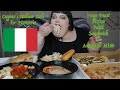 Cugino's Huge Italian Feast Mukbang * White Pizza * Fettucine Alfredo * Antipasto Misto * Cannoli