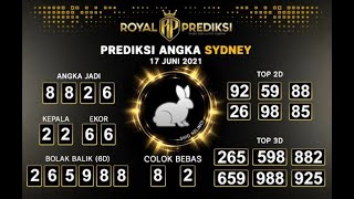 SYAIR SIDNEY HARI INI 17 JUNI 2021 || KODE SYAIR SDY HARI INI