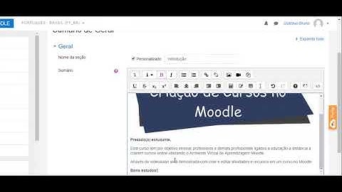 Editando Tópicos no Moodle